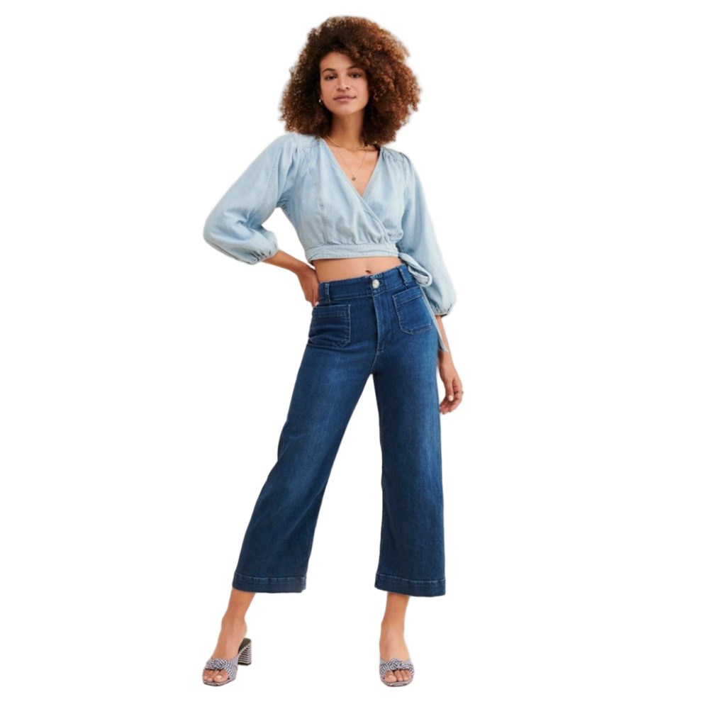 NWT Anthropologie Pilcro Skipper Wide Leg Jeans Size 33Tall